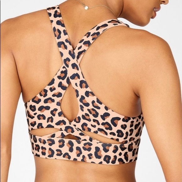 Fabletics Ella Leopard High Impact Sports Bra - Picture 2 of 10